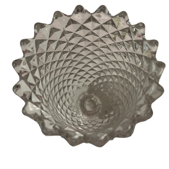 EAPG Sawtooth Diamond Hobnail Pressed Glass spooner 5 1/2 inches - Picture 3 of 9